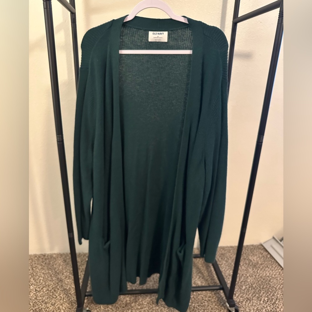 Teal Ribbed Cardigan
